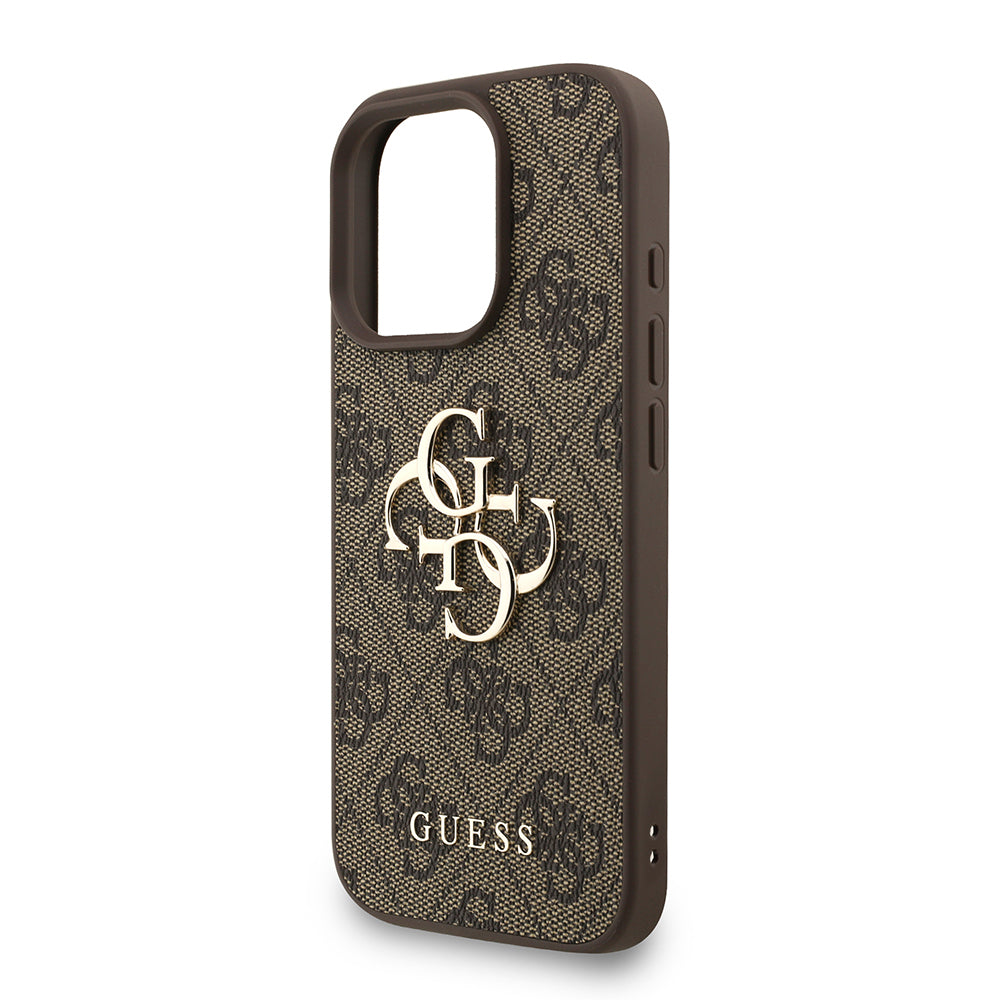 Guess iPhone 16 Pro Max Orjinal Lisanslı PU Deri Bilek Askı İpli Metal Büyük 4G ve Yazı Logolu Kılıf Guess iPhone 16 Pro Max Orjinal Lisanslı PU Deri Bilek Askı İpli Metal Büyük 4G ve Yazı Logolu Kılıf